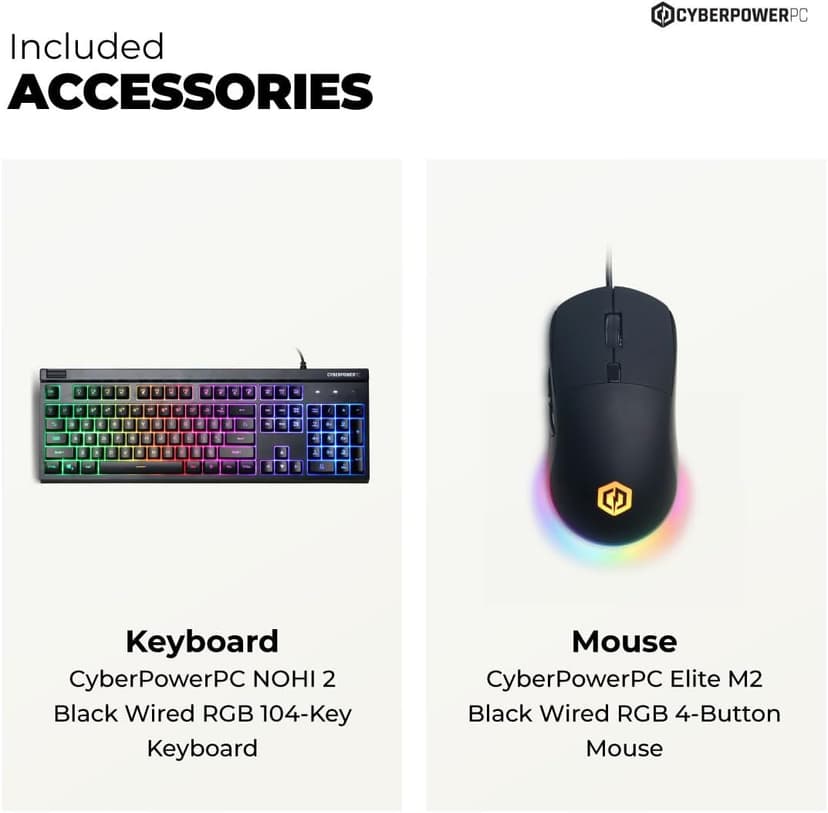 CyberPowerPC Gamer Master Gaming PC, AMD Ryzen 7 8700F 4.1GHz, GeForce RTX 5060 Ti 8GB, 16GB DDR5, 1TB PCIe 4.0 SSD, WiFi Ready & Windows 11 Home (GMA2900A2)