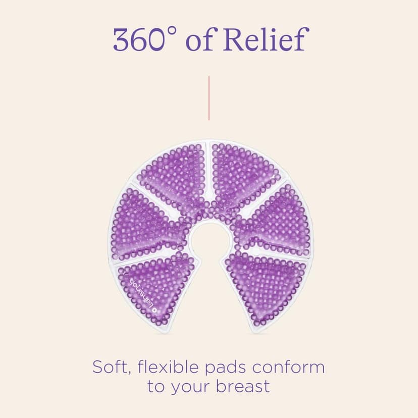 Lansinoh Breast Therapy Packs, Hot and Cold Breast-Pads with 2 Soft Covers, Postpartum Essentials for Nipple Pain Relief, Mastitis, Engorgement, Support for Breastfeeding and Pump Aid, 2 Pack
