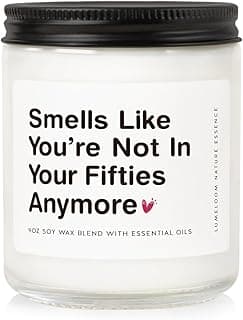 60th Birthday Gifts for Women, Men, 9oz Lavender Scented Soy Wax Candle, 1965, 60th Birthday Decorations for Woman, Men, Her, Him, Friends, Sister, Wife, Mom, Sixty Year Old Gift