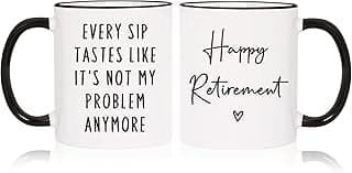 Aurahouse Retirement Gift for Woman Men, Funny Retirement Mug Decorations, Best Retirement Gifts for Women Men 2025, Coworker, Friend, Teacher, Boss, Sisters, Mom, Retired Gifts Not My Problem Anymore