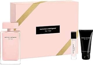 Narciso Rodriguez 3-Piece Set for Her, (3.3 Oz Eau De Parfum Spray + 0.34 Oz Eau De Parfum Spray + 1.6 Oz Body Lotion)