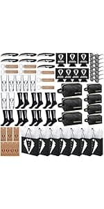 60Pcs Groomsmen Gifts Groomsmen Proposal Box with Shot Glasses Socks Sunglasses PU Leather Toiletry Bag Bottle Opener Can Cooler Groomsman Gifts for Wedding Groomsmen Best Man Gift (60, Brown)
