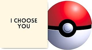 CATCHYOURDREAMS Anniversary card for Husband or Wife (Pokemon Pokeball) | Gift for Him or Her, Boyfriend or Girlfriend | Valentine's Day Card for men and women (Pokeball)
