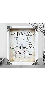 10" Hands Down Best Dad Ever DIY Handprint Kit with Acrylic Paint, Art Craft Family Keepsake Wood Frame Dad Keychain Birthday Father's Day Gift for Daddy, Papa Family Sign with Kids Names HF90-D