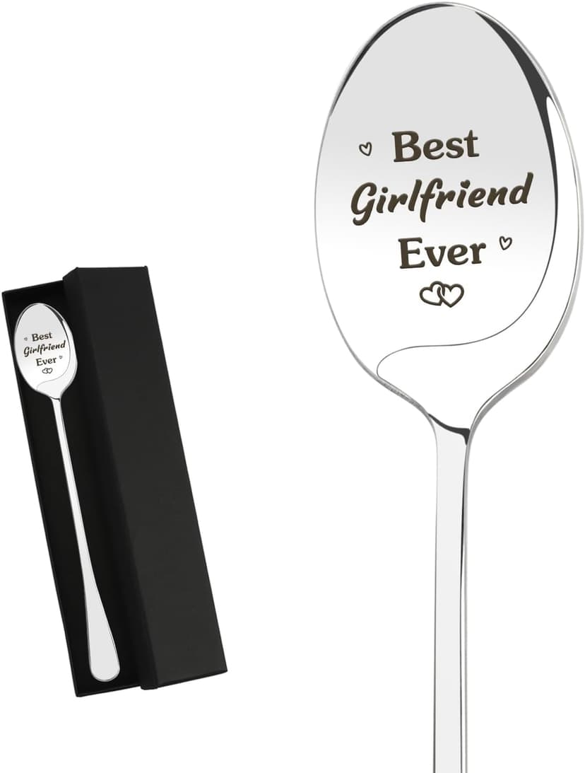 Cool Birthday Gifts for Girlfriends Women, Best Girlfriend Gifts for Gf, Christmas Gift for Girlfriend Romantic, Cute Valentines Day Mothers Day Graduation Spoon Gift for Girlfriends Birthday Unique