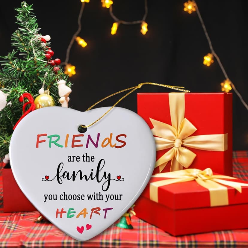 Friends Christmas Ornaments 2025, Friend Ornaments for Women, Friends are The Family We Choose Ornament, Best Friend, Friendship Gifts for Women