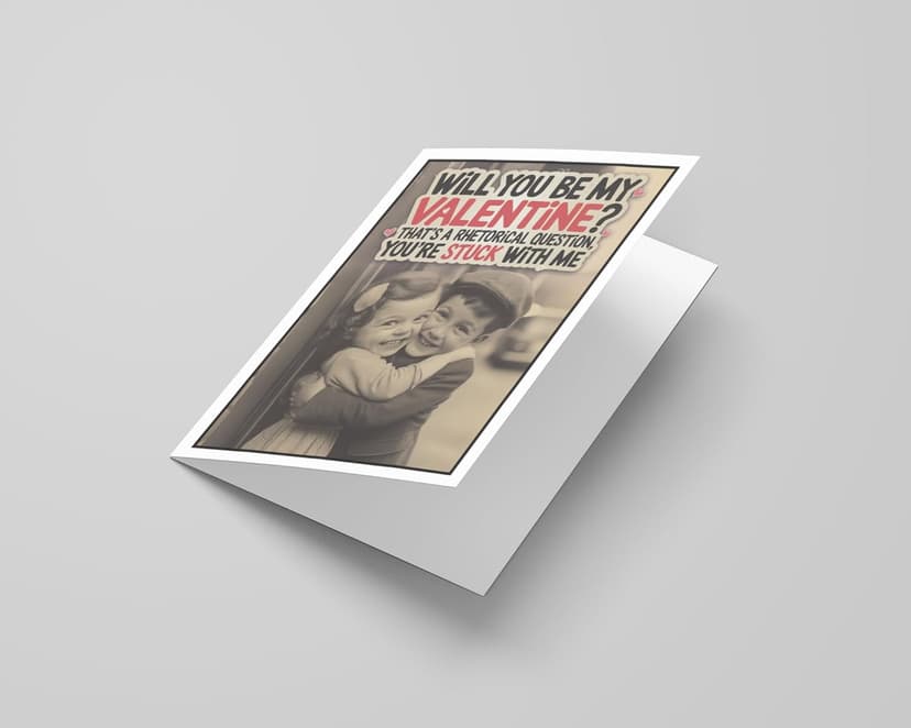 Katie Doodle - Valentine's Day Card for Boyfriend | Handmade in USA | Cute Boyfriend Valentine's Day Gifts, Valentine's Day Gifts for Boyfriend, Funny Valentine Gift for Him -Includes Card & Envelope