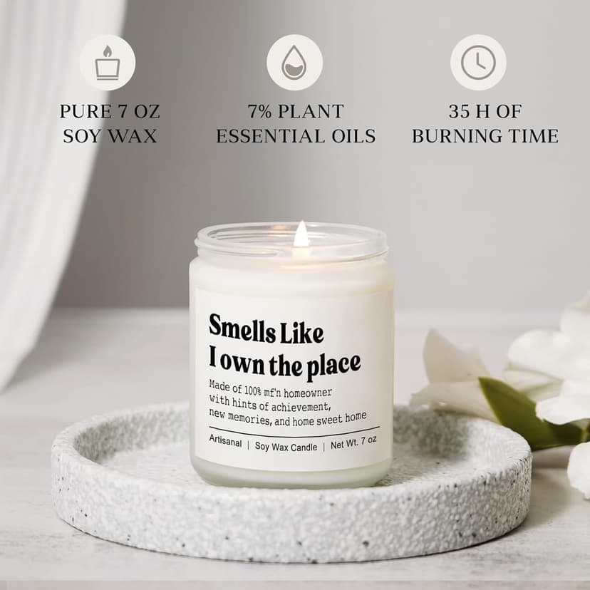 Niyewsor House Warming Gifts, New House/Home Candle, Best Housewarming Gift 2026, Closing Gifts for Home Buyers, New Homeowner, First Apartment Essentials, Handmade, 7oz