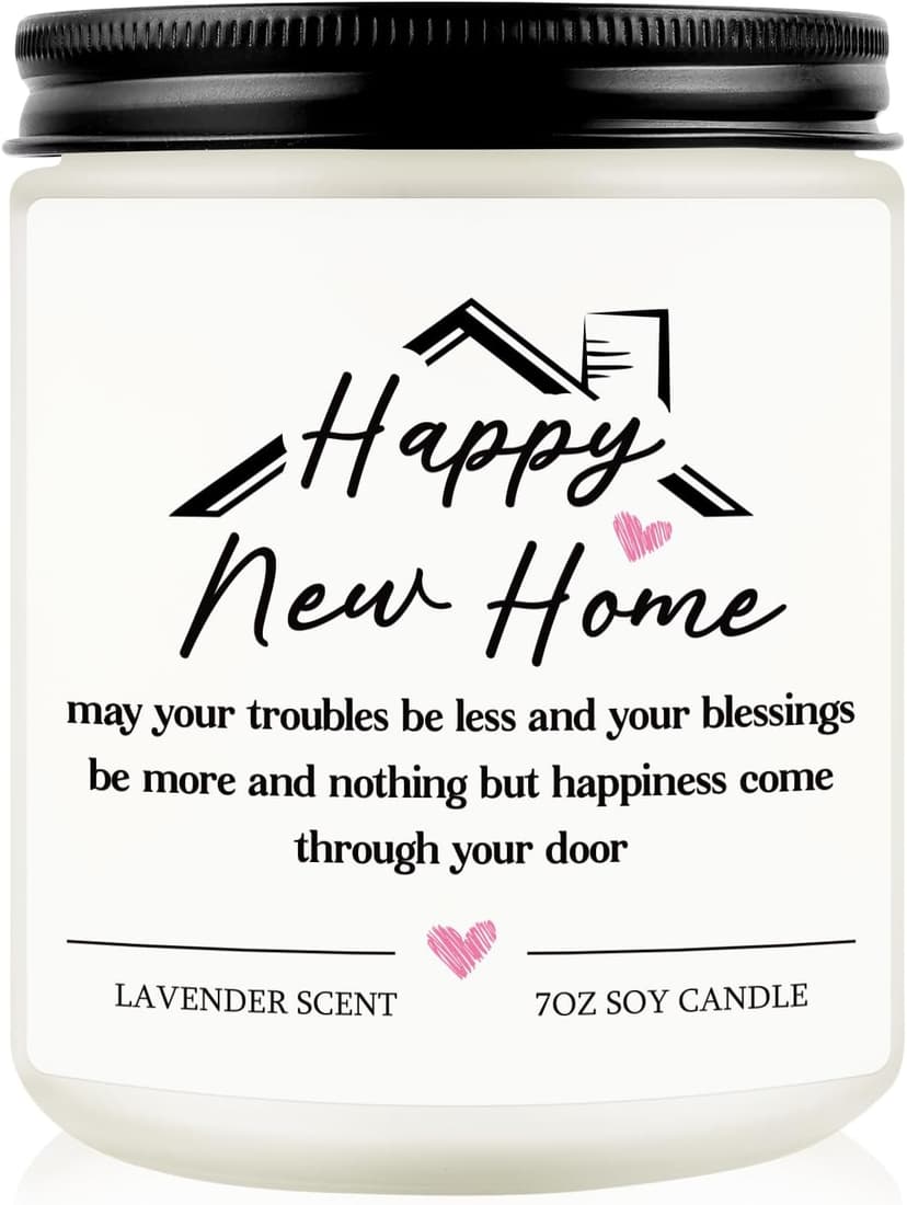 House Warming Gifts New Home Housewarming Gifts for Women Men Friend New Home Gift Ideas Cool New Homeowner Gift House Warming Apartment Party Decor Closing Presents for Home Buyers Scented Candle
