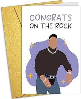 Nchigedy The Rock Engagement Card, Funny Engagement Gift for Friends, Wedding Congratulations Card, Dwayne Johnson Cards