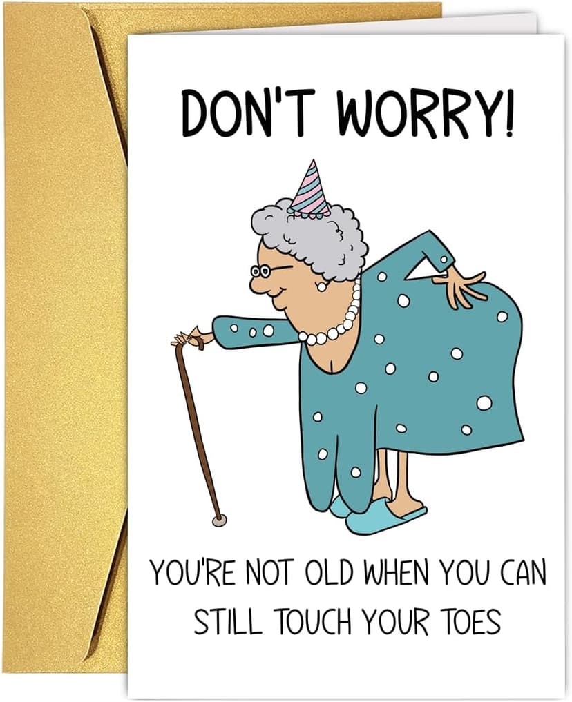 Rude Birthday Card Friendship Card for Woman, Funny Getting Older Card for Friends Bestie Family Wife, Gag 50th 60th 70th 80th 90th Birthday Gift Mom Grandma, Happy Birthday Card Old Age Women
