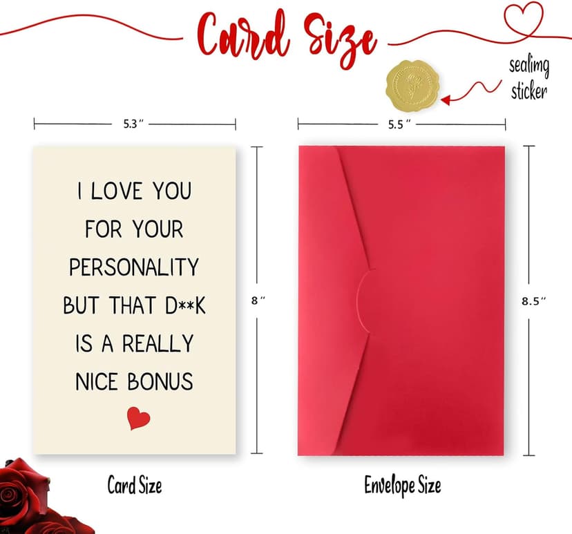 Mens Valentines Gifts, Funny Valentines Day Card for Him, Romantic Valentine's Day Card Gifts for Boyfriend Fiance, Special Anniversary Card Gifts for Men, Birthday Gifts for Husband