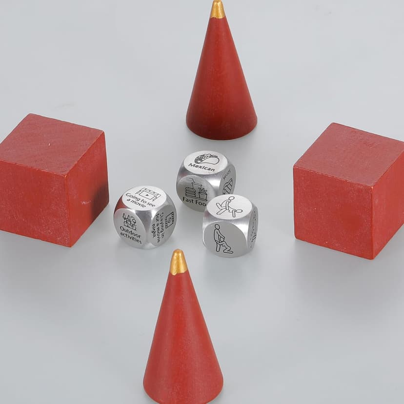 Funny Gifts for Wife Date Night Dice for Couple Valentines Gifts for Him Her Boyfriend 6 Year Anniversary Iron Gifts for Husband Food Decision Dice Wedding Gifts Stocking Stuffers for Women Men