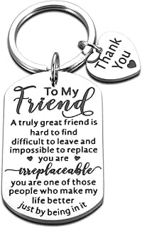 Gift for Best Friend Women Men Friendship Gift for Him Her Christmas Birthday Graduation Gifts for Friends Sentimental To My Friend Keychain Thank You Gifts Bestie