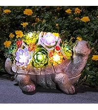 GIGALUMI Solar Garden Decor Watering Elephant Statues Outdoor, Birthday Gifts for Women Mom Grandma Senior Elder, Elephant Ornament for Balcony, Garden, Patio, Yard, Lawn (Constant Lights Only)