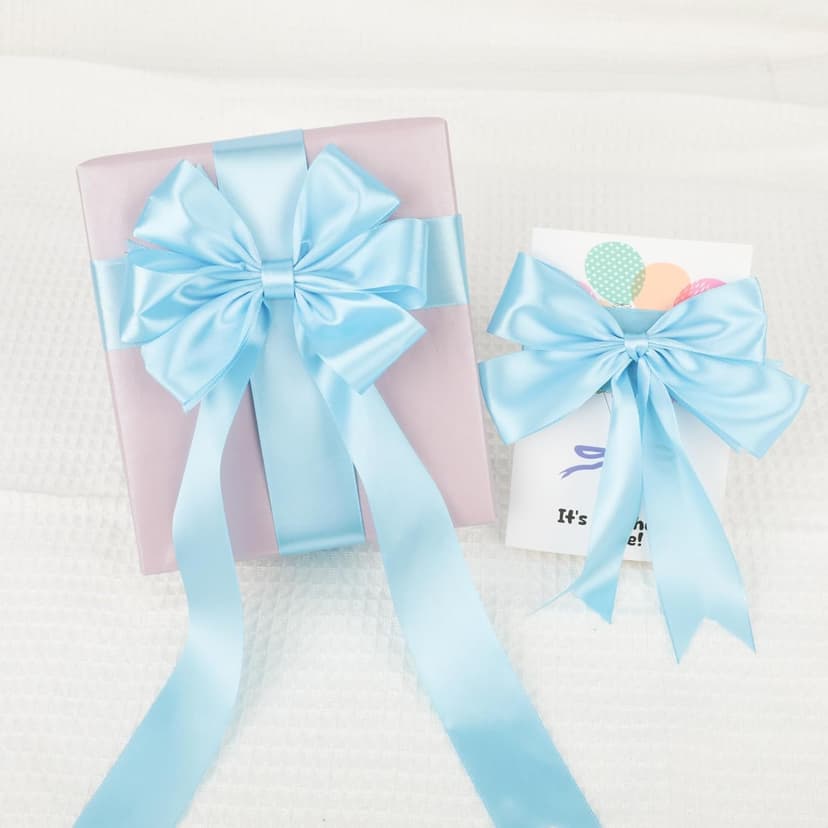 100 Yards Ribbon,1-1/2 Inch Sky Blue Satin Ribbon,Single Face Satin Ribbons,Perfect for Gift Wrapping,Wedding Decoration,Handmade Bows,Wrapping Bouquet, Halloween, Christmas