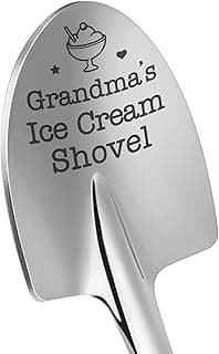 Gifts for Grandma Funny Christmas Grandma Birthday Gifts for Women Grandmother Gigi Nana Granny Mothers, from Grandkids for Christmas Stocking Stuffers Cute Engraved Grandma's Ice Cream Shovel Spoon
