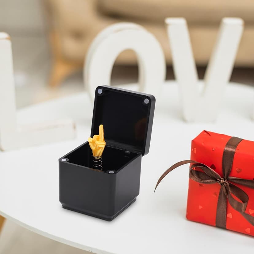 Gag Gifts for Him Her Adults,Middle Finger in a Box, Funny Gifts White Elephant Gifts for Adults, Christmas Stocking Stuffers for Men Quirky Joke Prank