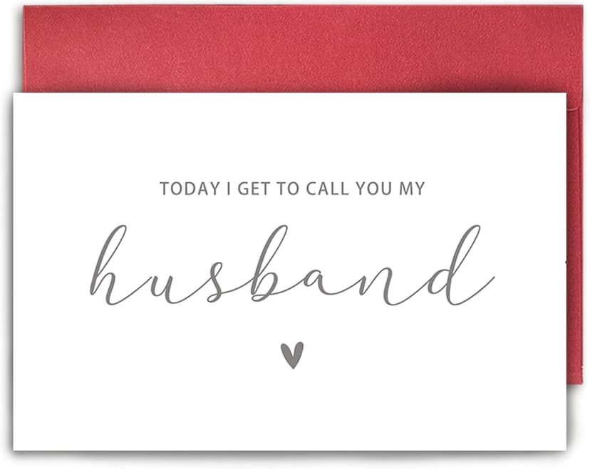 SuperShunhu Groom's Wedding Vows Card - Husband, To My Groom, To My Husband