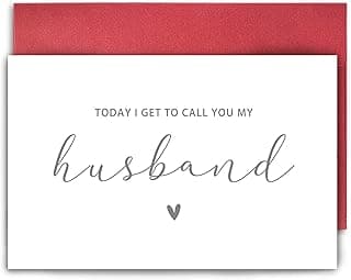 SuperShunhu Groom's Wedding Vows Card - Husband, To My Groom, To My Husband