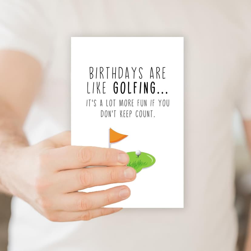 Funny Golf Birthday Card for Men Women,Happy Birthday Gift for Golfer,Golf Birthday Card for Husband Boyfriend Dad Brother boss