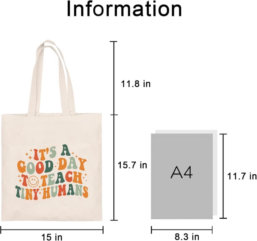 Teacher Appreciation Gifts School Canvas Tote Bags Aesthetic Travel Beach Bag Summer Reusable Grocery Shopping Bag