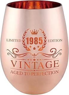 40th Birthday Gifts for Women - Vintage 1985 Wine Glass - 40th Birthday Decorations for Her - Funny Bday Present Ideas (wine glass, 1985)