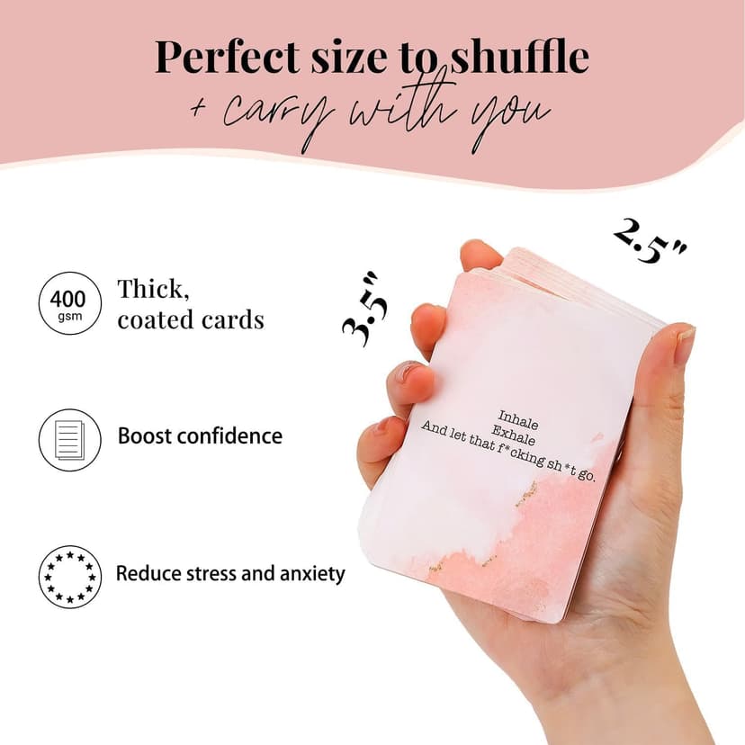 Badass Affirmation Cards - Daily Motivational and Inspirational Cards for Women