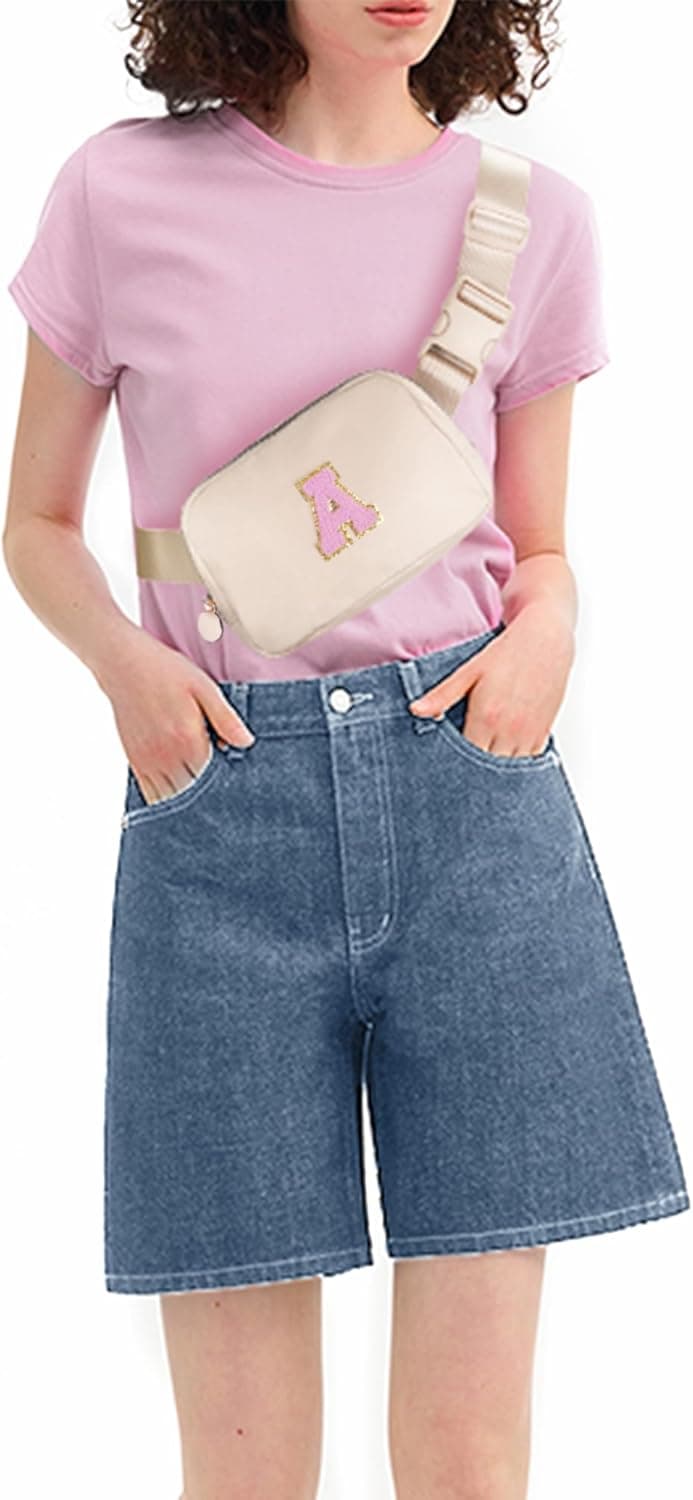 Birthday Gifts for 4 5 6 7 8 9 10 11 12 13 Year Old Girls,Graduation Gifts for Teens Kids Daughter Sister Her,Fanny Pack Crossbody Bag Belt Bag Cute Trendy Stuff | Cream,A