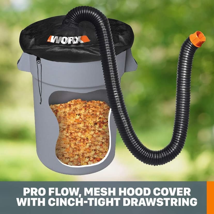 WORX WA4054.2 LeafPro Leaf Collection System for WORX Blower/Vac with up to a 5” Diameter Tube