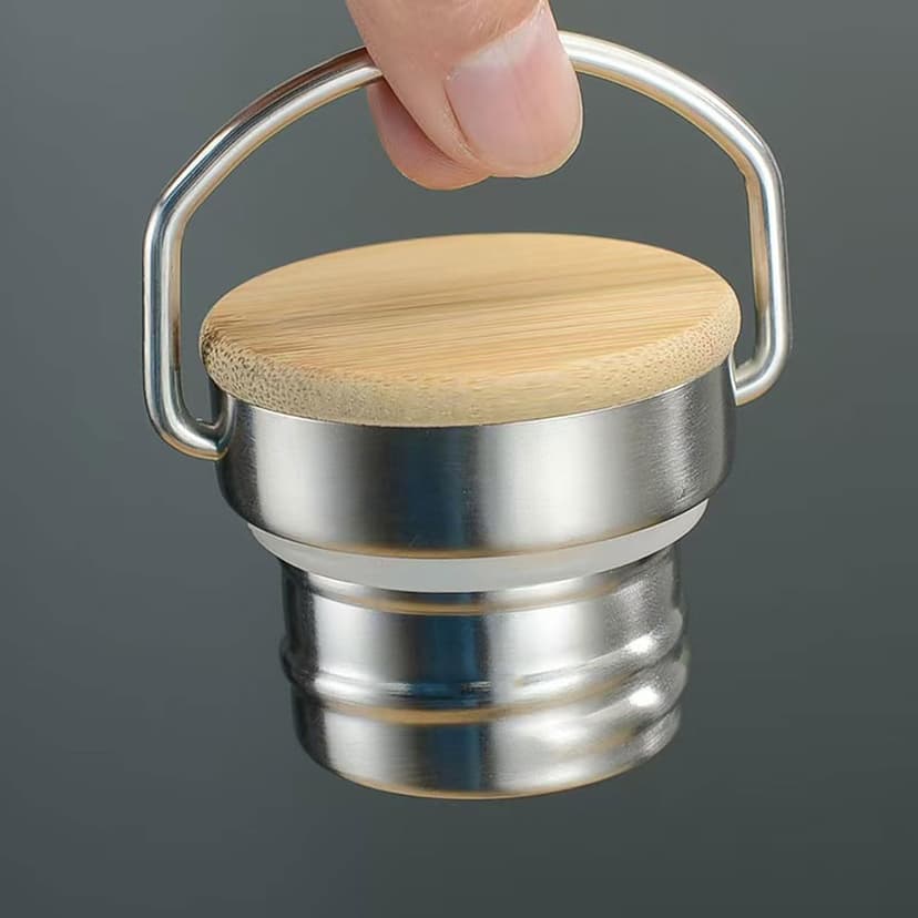 Thermo flask Stainless steel water bottles Vacuum Insulated Travel Tumbler Sport Water Bottle Metal for Hot and Cold Drinks Tea Flask Coffee Mug with Lid and Handle17 oz（Silver)