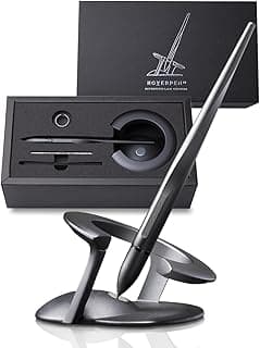 novium Hoverpen Interstellar - Space Black, Ballpoint Pen, Unique Conversational Starter, Premium Futuristic Design, Precision Flow Ink, Schmidt Ballpoint Cartridges