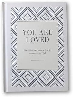 Gratbook You Are Loved Book, Personalized Why I Love You book, Easy Prompts to get your feelings on paper, Perfect for Mom, Wife, Sister, Boyfriend, Loved One, Quality Hardcover, 5 in x 7 in (White)