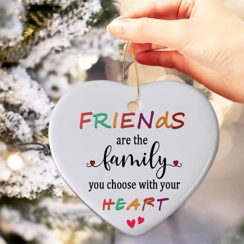 Friends Christmas Ornaments 2025, Friend Ornaments for Women, Friends are The Family We Choose Ornament, Best Friend, Friendship Gifts for Women