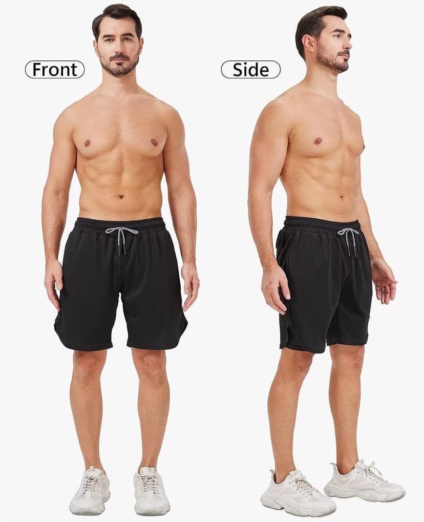 3 Pack Men's 2 In1 Gym Shorts Men with Pockets 7 inch Workout Shorts Men Running Shorts with Liner&Towel Loop
