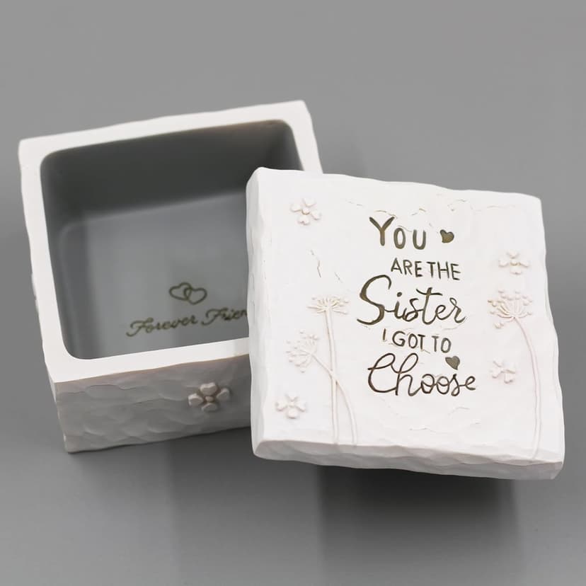 BORLESTA Gifts for Friends - Friend Gifts for Women, Friend Christmas Birthday Gifts for Friends - You're The Sister I Got to Choose - Sister Gifts from Sister, Friendship Hand-Painted Keepsake Box