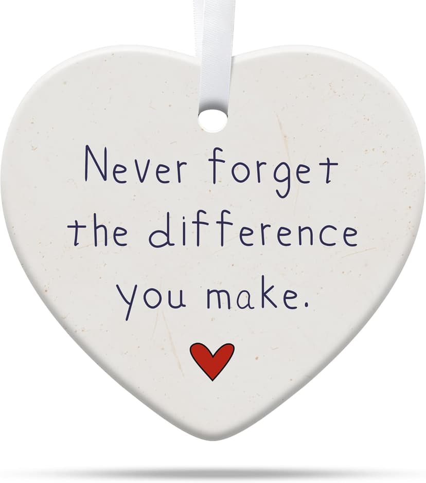 Thank You Gifts for Women, Nurse, Coworkers, Teacher, Retirement Farewell Going Away, Never Forget The Difference You Make Ornament, Christmas Ornaments 2025