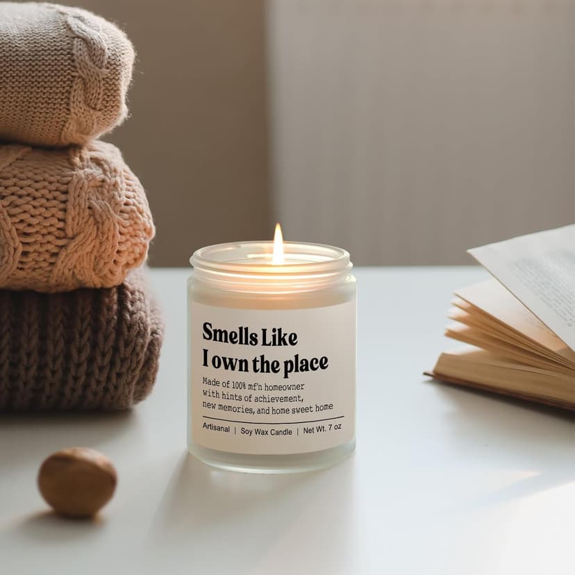 Niyewsor House Warming Gifts, New House/Home Candle, Best Housewarming Gift 2026, Closing Gifts for Home Buyers, New Homeowner, First Apartment Essentials, Handmade, 7oz