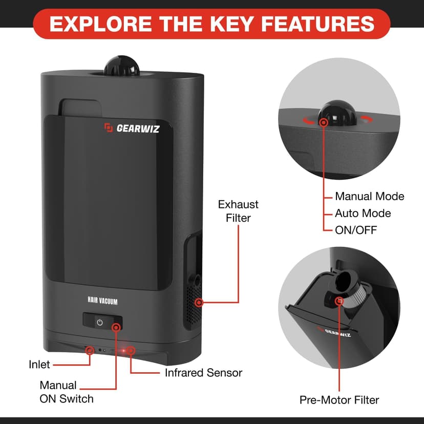 1400W Touchless Automatic Vacuum Dustpan – Motion Sensor Hands-Free Electric Dustpan for Pet Hair Dirt & Debris – Powerful and Energy Efficient Cleaning Solution for Home Kitchen & Office