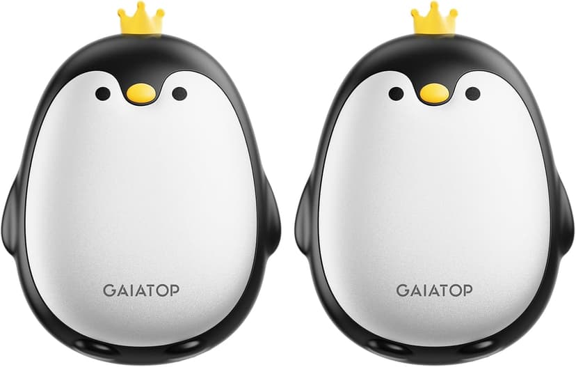 Gaiatop Magnetic Hand Warmers Rechargeable 2 Pack, 3 Settings Pocket-Sized Cute Penguin, Fast Hot Hands Reusable Portable Electric Heater for Camping Hunting Golf, Gifts for Women Men