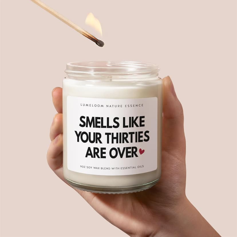 Funny 40th Birthday Gifts Women Unique, 9oz Lavender Scented Soy Wax Candle, 1985, 40th Birthday Decorations for Women, Men, Wife, Her, Him, Sister, Daughter, Cool Gifts