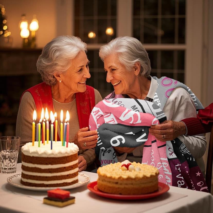 Ryubein 80th Birthday Gifts for Women, 80th Birthday Decorations for Women, 80 Year Old Birthday Gifts for Woman, Best Gifts for 80th Birthday, 1945 80th Birthday Blanket 50" X 60"