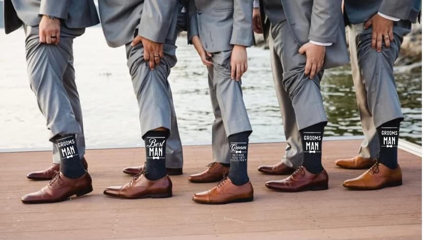 Groomsman Gifts For Men Wedding Gifts Novelty Socks Funny Proposal Gifts Groom Bestman 100% Cotton Crew Socks