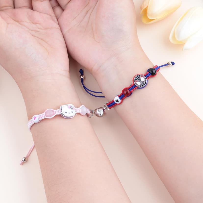 Couples/Friendship Matching Bracelets,Bat/Spider/kitty Bracelets Set, Valentine's Day Birthday Jewelry Gifts for Gf and Bf Soulmate, Matching Gifts for Husband&Wife Son&Daughters BFF