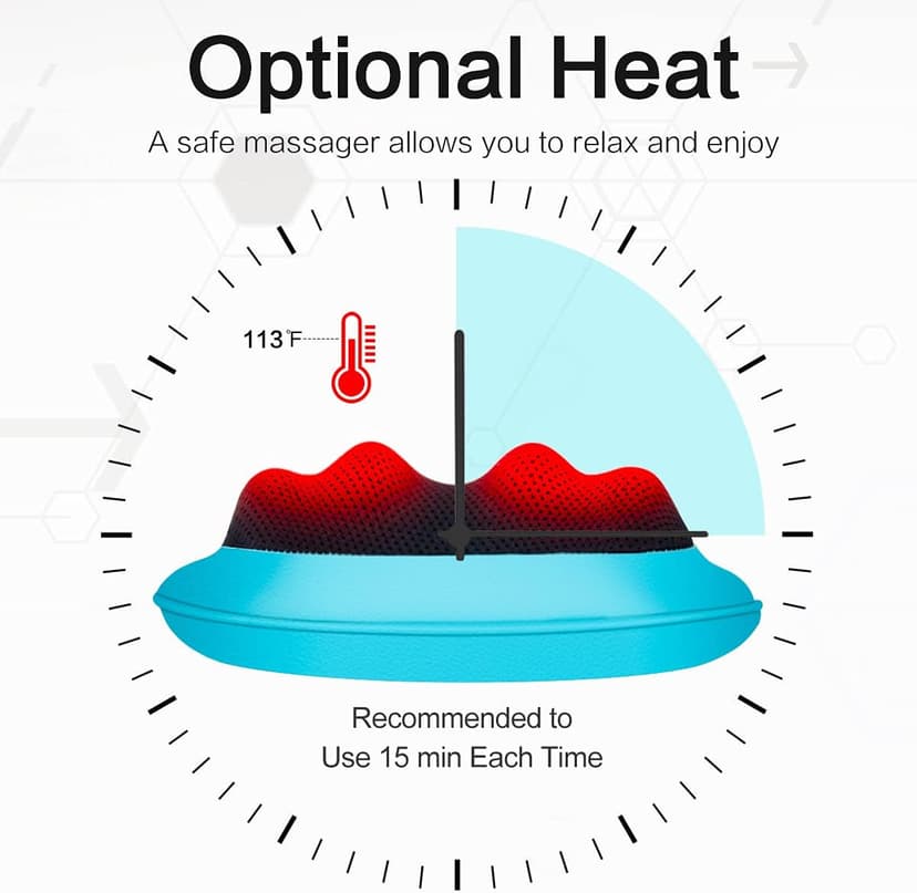 Mo Cuishle Electric Shiatsu Back Massager with Heat - Powerful 3D Kneading for Neck, Shoulder, Lower Back Pain Relief - Ergonomic Design for Home, Office, & Car - Gifts for Women, Men, Mom & Dad