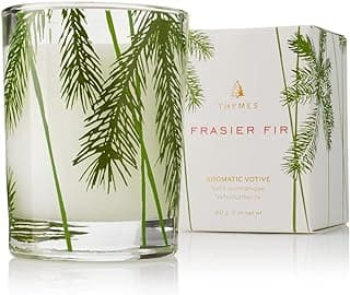 Thymes Frasier Fir Pine Needle Candle – Holiday Candles for Home Scented with Notes of Crisp Siberian Fir, Cedarwood & Sandalwood – Christmas Decor – Christmas Gifts for Women & Men (2 oz)