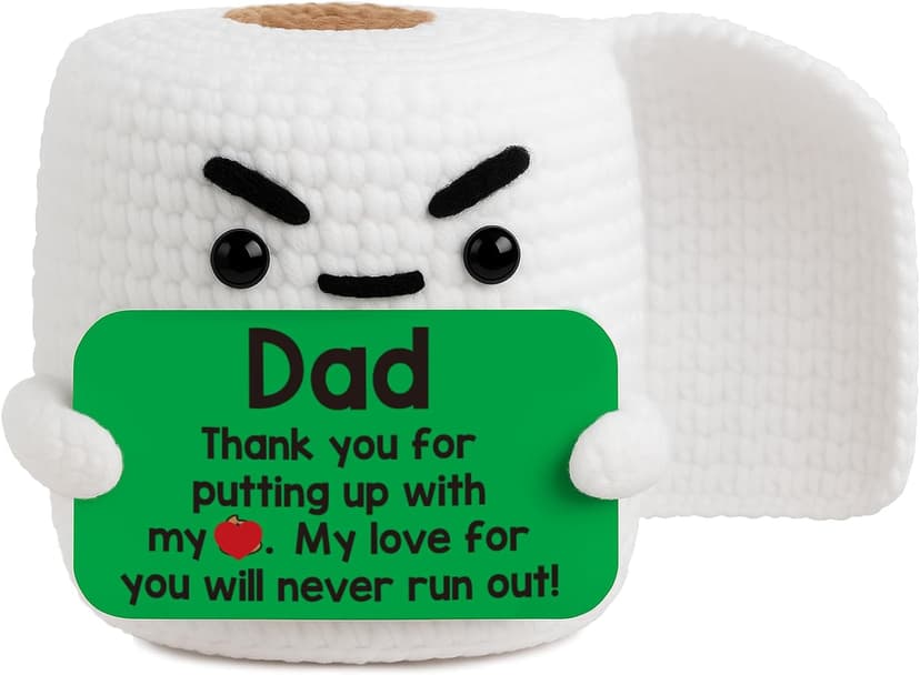 Dad Birthday Gifts for Dad from Daughter Son Christmas Funny Small Gag Cool Handmade Crochet I Love You Daddy New Bonus Step Best Dads Ever Thank You Fathers Day Christmas Stocking Stuff Gift