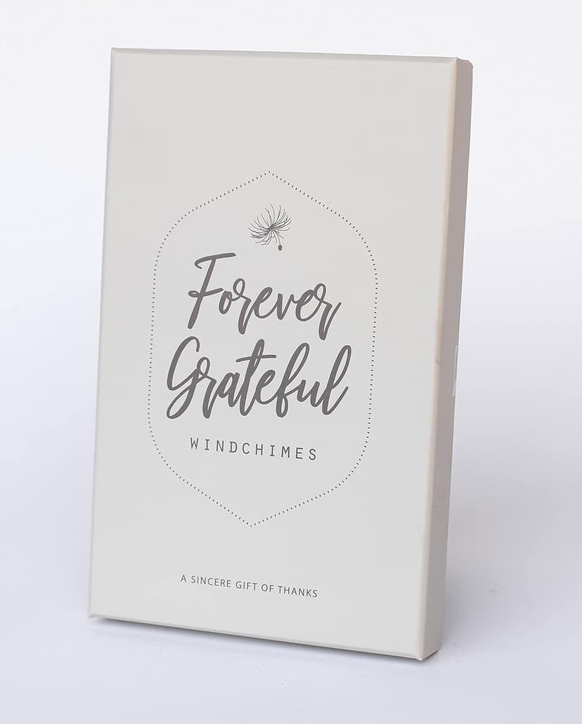 Forever Grateful Wind Chime with Engraved Thank You Message - Unique Gift of Gratitude/Appreciation Gift/Thank You Gift for Special Friend/Family/Coworkers/Teachers/Mentor