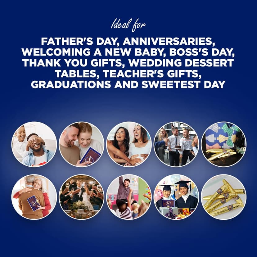 Madelaine Solid Premium Milk Chocolate Cigar Gift Box - Made with Fresh Milk, Cocoa Bean & Swiss-Formulated Chocolate - Ideal for Father's Day - 24 Count Individually Wrapped in an Elegant Hard Box