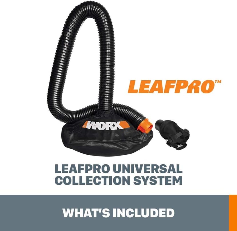WORX WA4054.2 LeafPro Leaf Collection System for WORX Blower/Vac with up to a 5” Diameter Tube